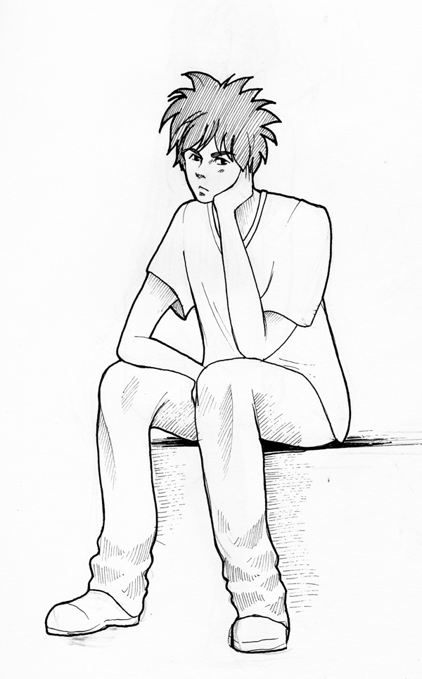 Featured image of post Anime Boy Sitting Drawing 585 x 812 png 448kb