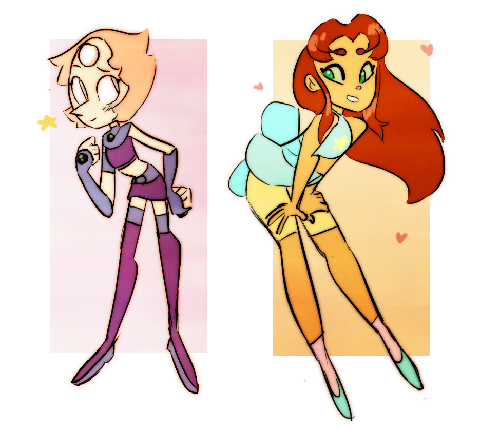 Sorry guys I cant stop drawing clothe swaps or Starfire Pearl Tumblr