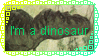 Dinosaur in a human body stamp by Cat2999