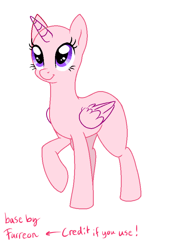 MLP Mare Base (MS Paint friendly!) by Furreon on DeviantArt