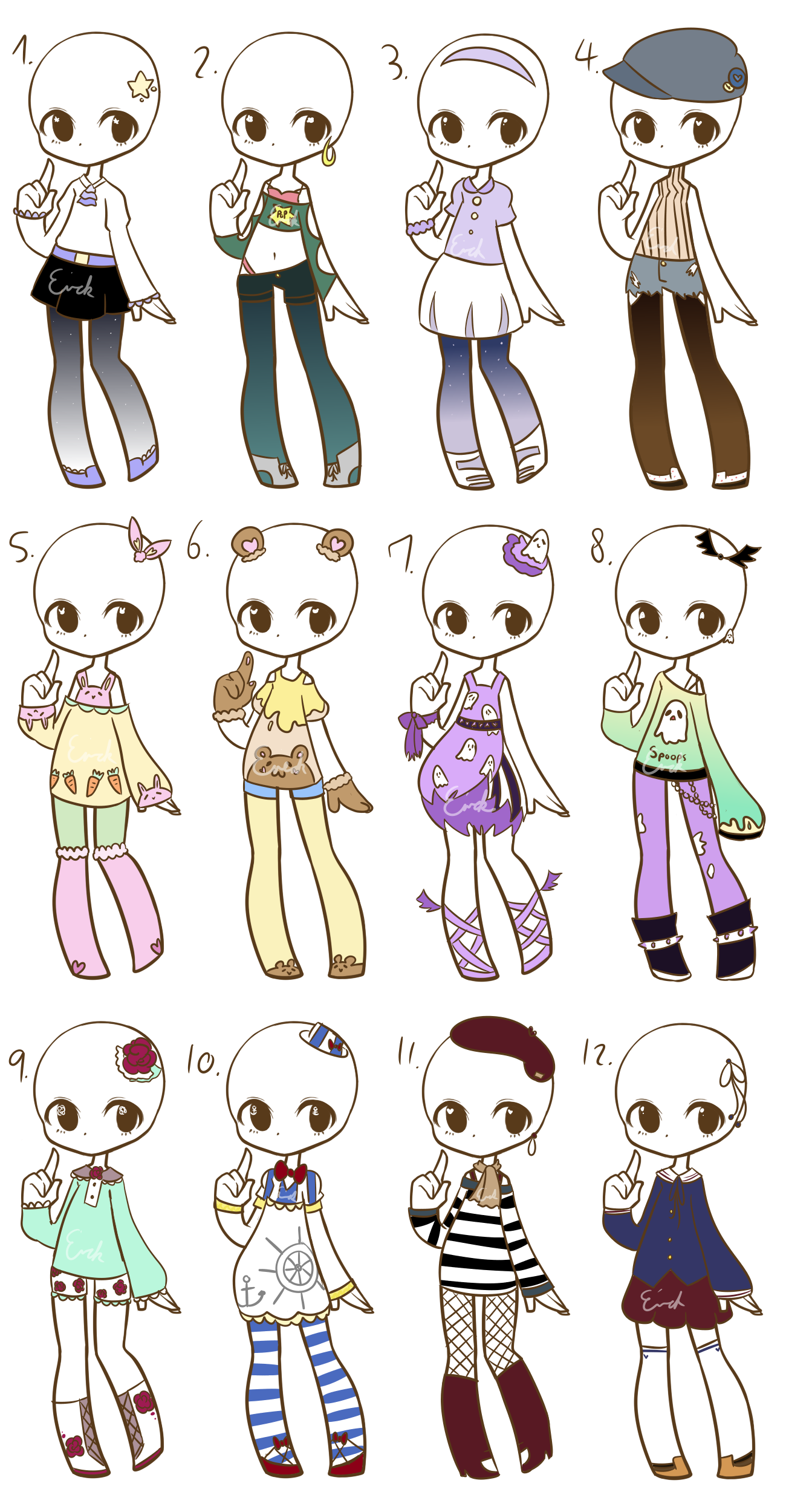 Outfit adopts :CLOSED: by Nuggiez on DeviantArt