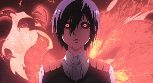 Image result for touka tokyo ghoul gif