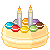 Macaron Cake with candles 50x50 icon