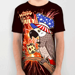 Bird USA Independence day 4th July full print t-shirt