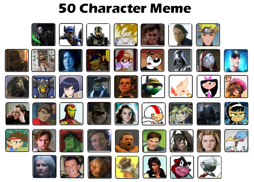 THEEVILDOER's 50 Character Meme. by THEEVILDOER on DeviantArt