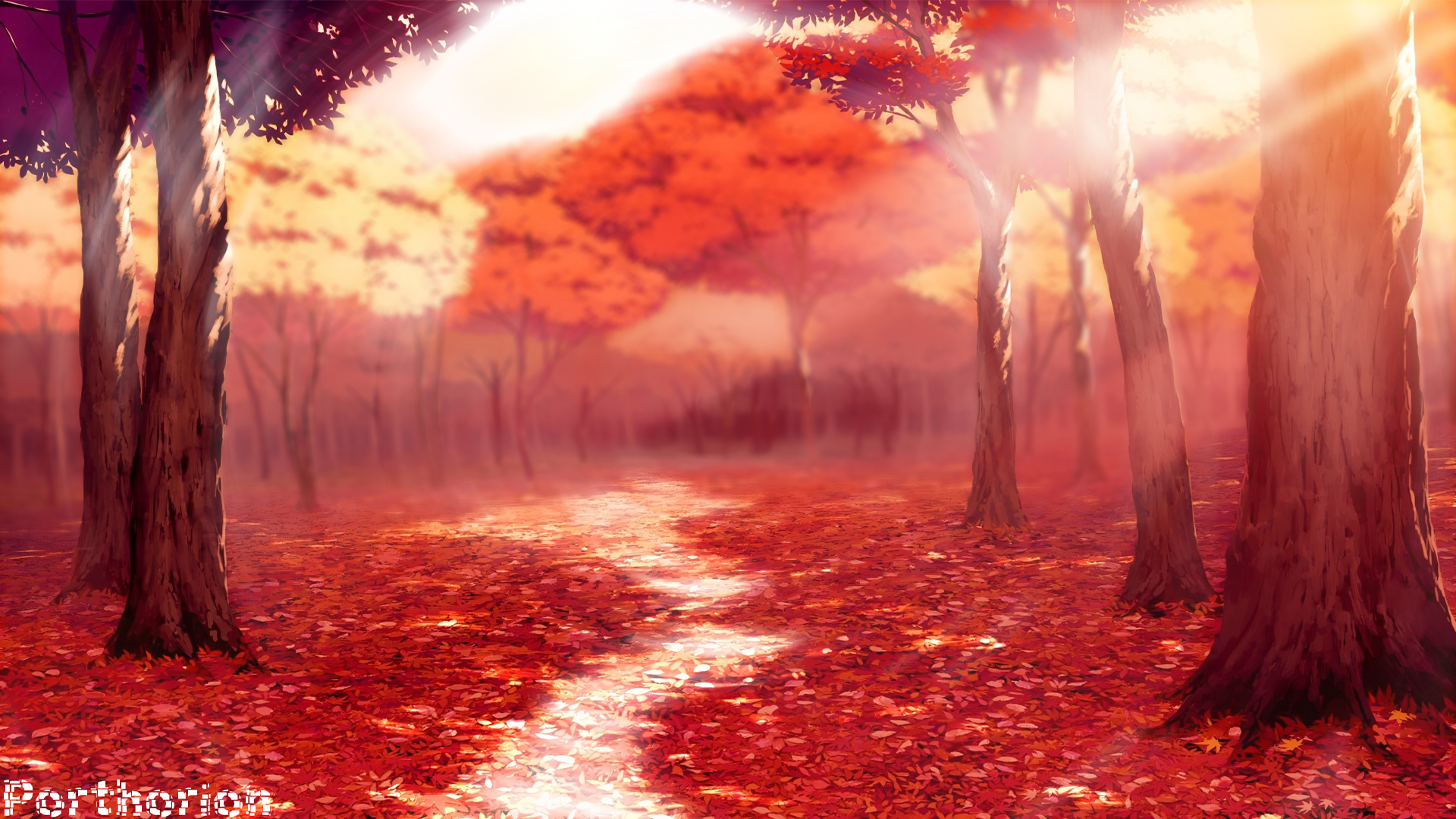 Fall / Autemn Season Anime Style - Wallpaper by porthorion on DeviantArt