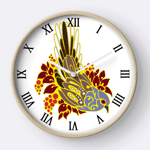 Diamond dove bird tribal tattoo clock