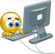 Working-on-a-computer-smiley-emoticon by Euselia