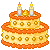 Orange Cake Type 2 2Dk with candles 50x50 icon