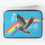 Rainbow Bridge African Grey Parrot Laptop Sleeve