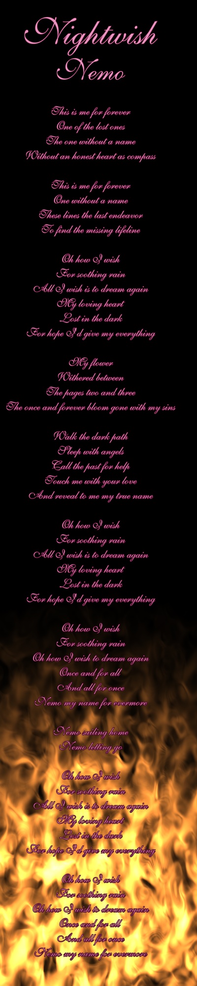 Nightwish Nemo lyrics by shaddam89 on DeviantArt