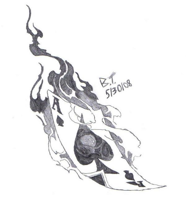 queen of spades tattoo | Tattoo Design Spade and Fire by 