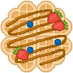 Pixel Art Waffle by sosogirl123