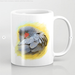 Black Palm Cockatoo Realistic Painting Mug