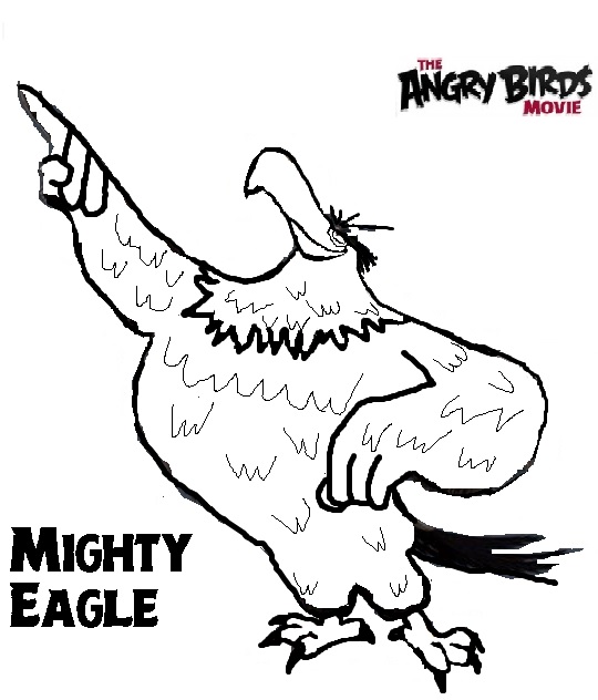 The Angry Birds Movie Coloring Pages- Mighty Eagle by ANGRYBIRDSTIFF on