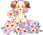Dog - Flowers by cutecolorful