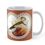 Owl Finches Realistic Painting Realistic Painting Mug