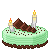 Mint Cake Type 5 with candles 50x50 icon