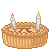 Pi Cake with candles 50x50 icon
