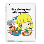 I like sharing food with my birdies iPad case