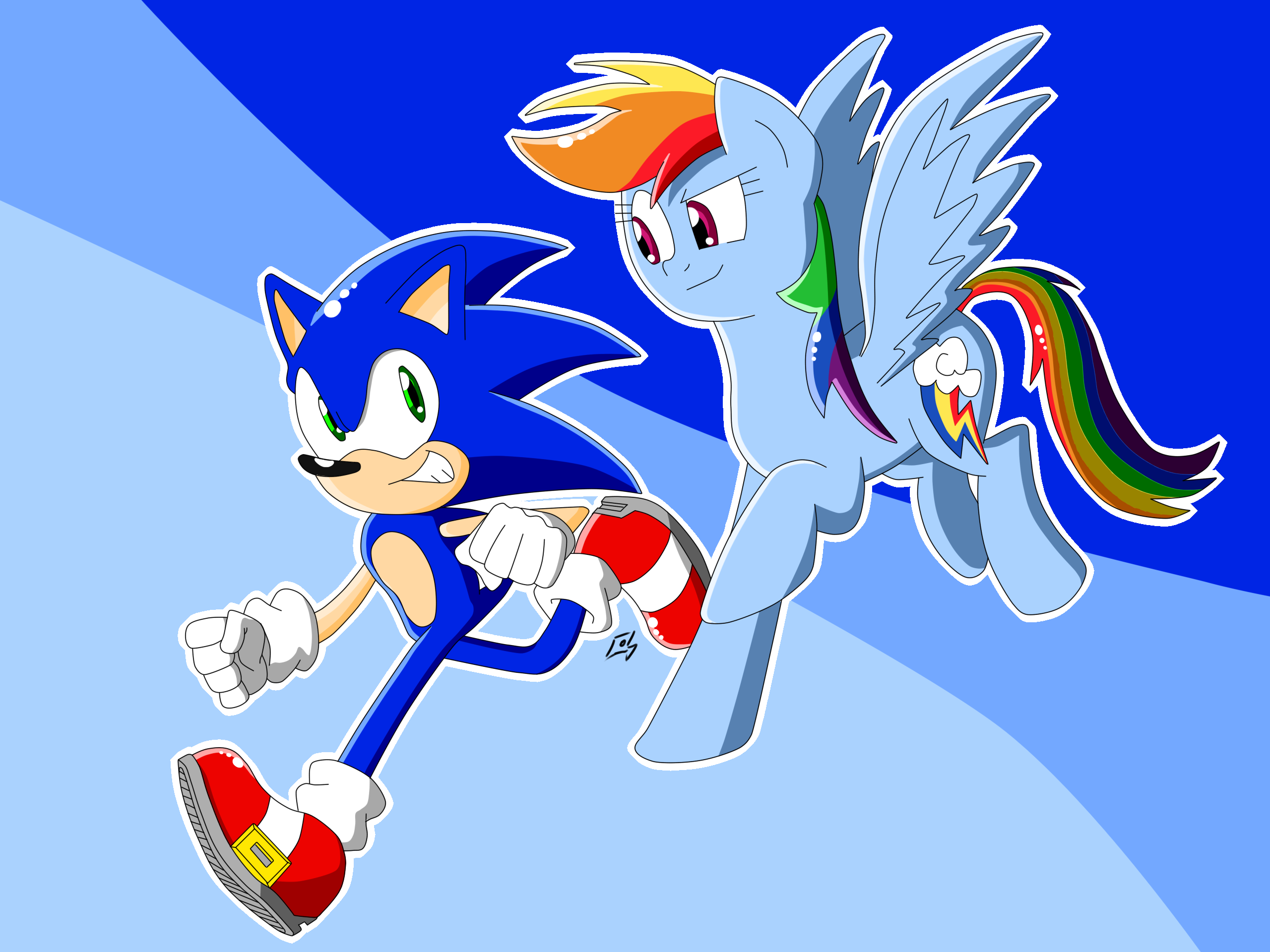 Sonic and Rainbow Dash Wallpaper by Justdo1234 on DeviantArt