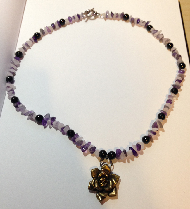 Rose Quartz and Amethyst necklace by PudgeyRedFox on DeviantArt