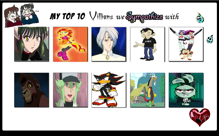Top 10 Villains I Sympathize With - my way by Britishgirl2012 on DeviantArt