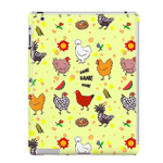Cute Seamless Chickens Pattern Cartoon iPad Case