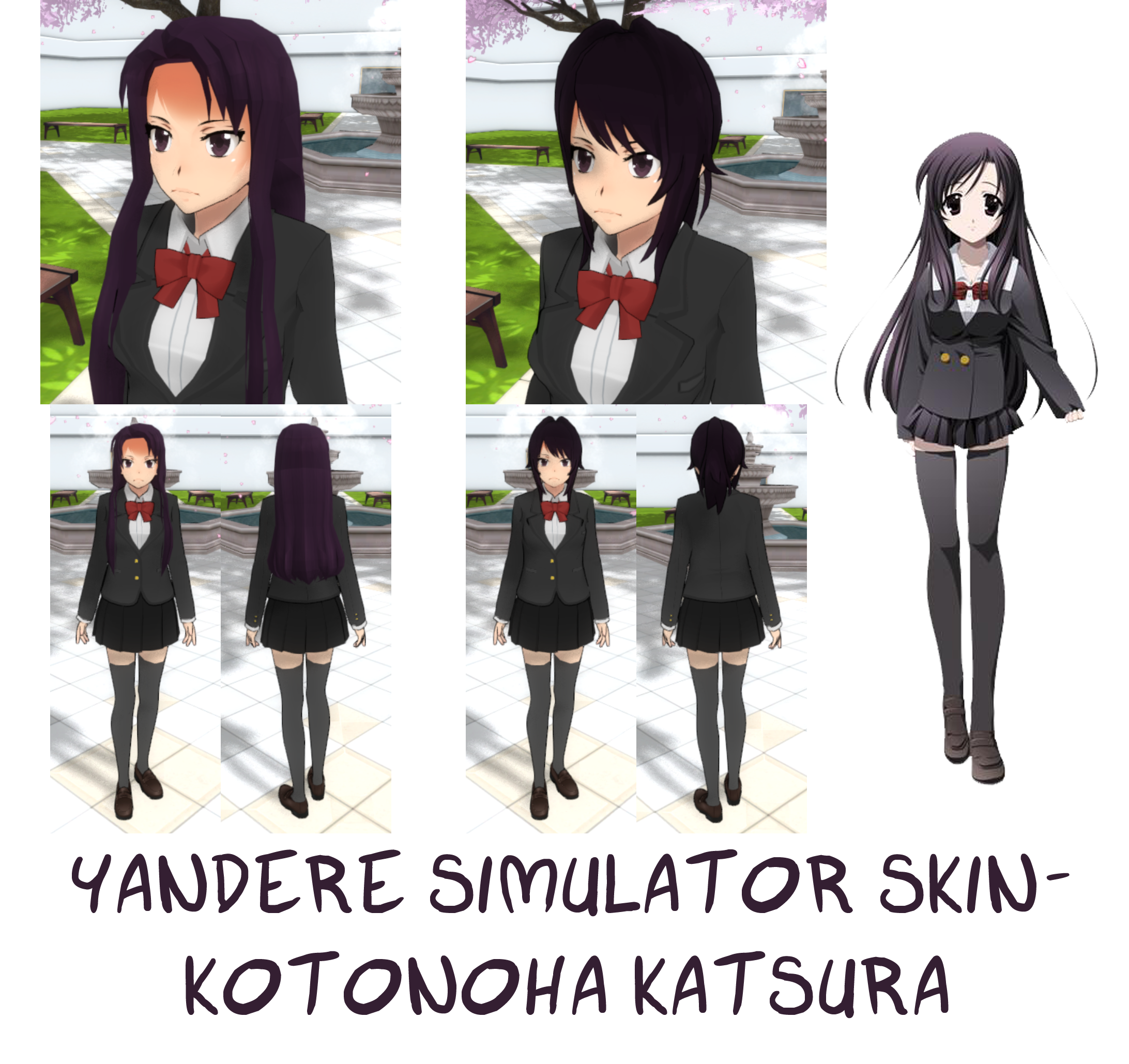 Yandere Simulator Kotonoha Katsura Skin By Imaginaryalchemist On