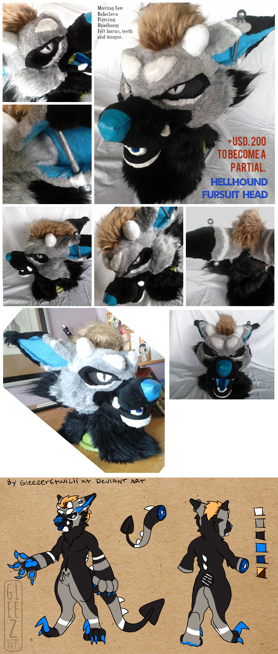 [SOLD!!] HELLHOUND FURSUIT HEAD AUCTION + charact by Reegulus on DeviantArt