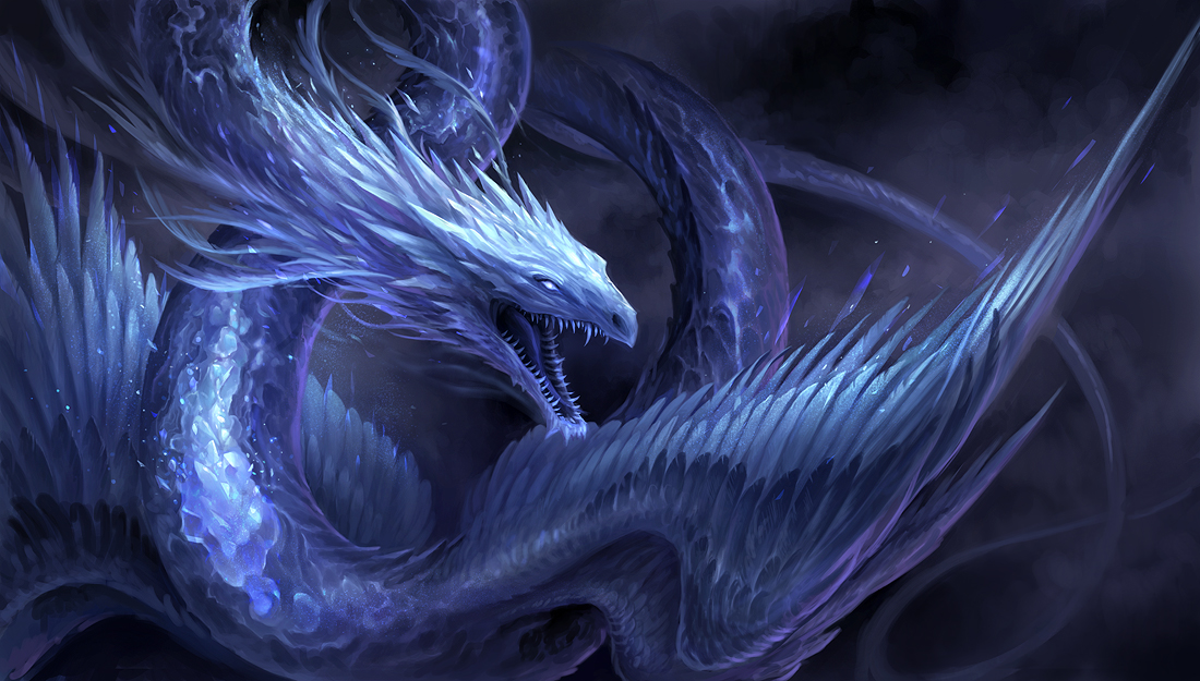 Blue Crystal Dragon by sandara