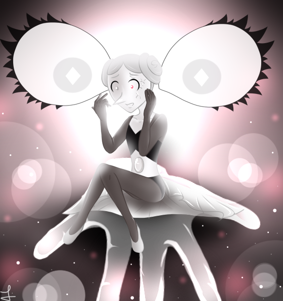 White pearl and White Diamond of Steven Universe by: Rebecca Sugar Draw by me. <3