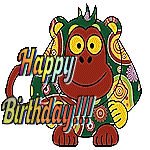 Animation Monkey Happy Birthday 1 by LA-StockEmotes